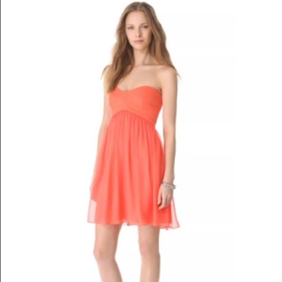 Dvf Diane Von Furstenberg Coral Strapless Dress